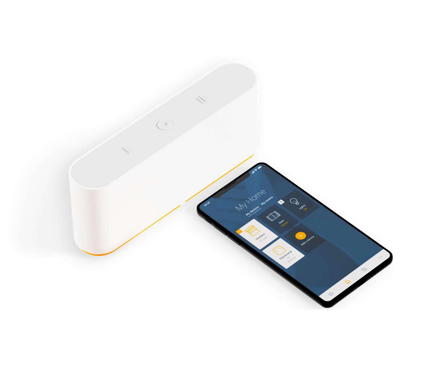 TaHoma smart home hub with mobile app